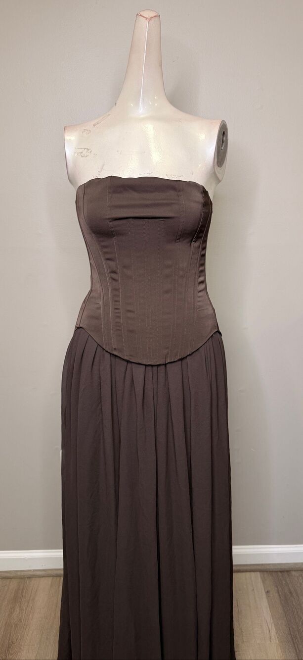 Lovers and Friends Delia Gown in Chocolate Brown Size XS $340 - Picture 6 of 12